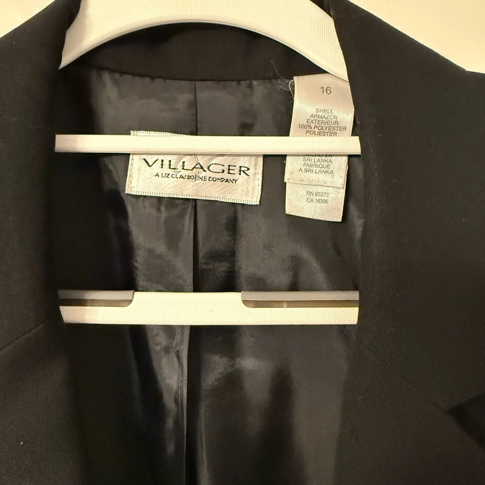 Villager Liz Claiborne Black Women's Blazer - Picture 2 of 3